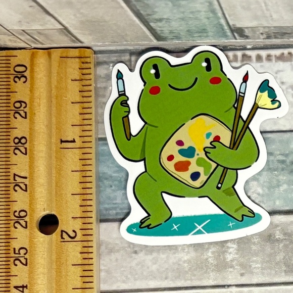 Office | 110 Cartoon Kawaii Frog Reusable Waterproof Vinyl Sticker ...